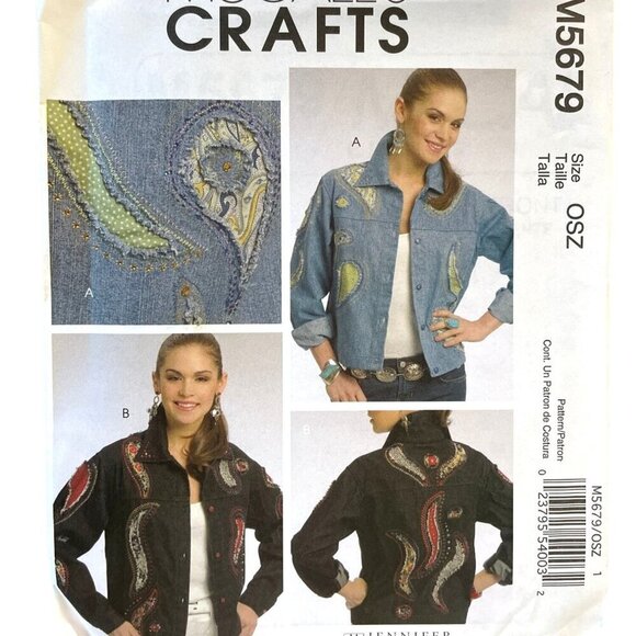 McCall's Crafts M5679 Embellish Jackets Sewing Pattern Sizes S-XL Jennifer Lokey - Picture 1 of 2